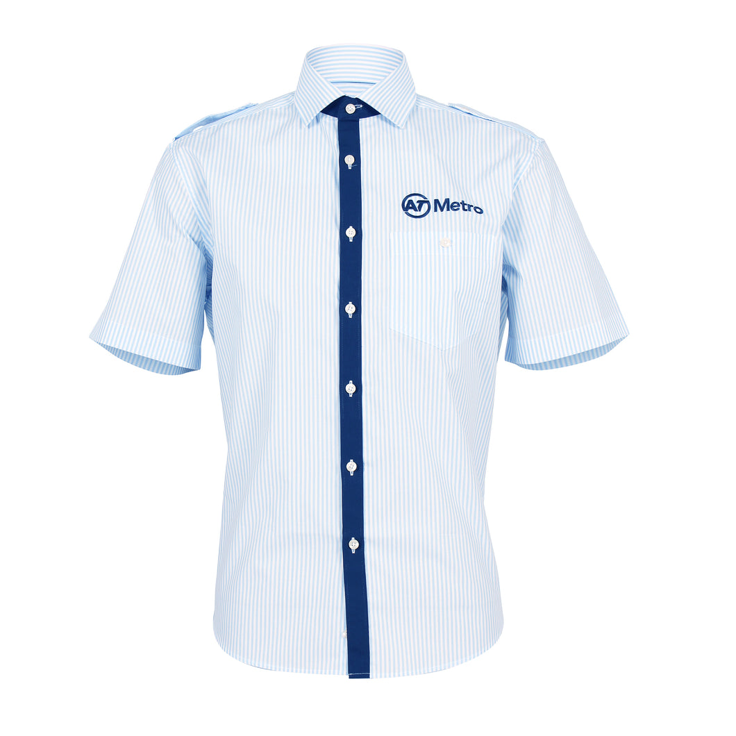 Men's Blue Stripe SS Shirt