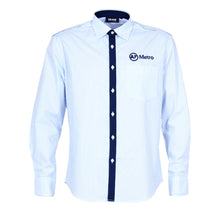 Men's Blue Stripe LS Shirt